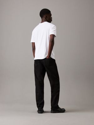 white performance stretch t-shirt voor heren - calvin klein