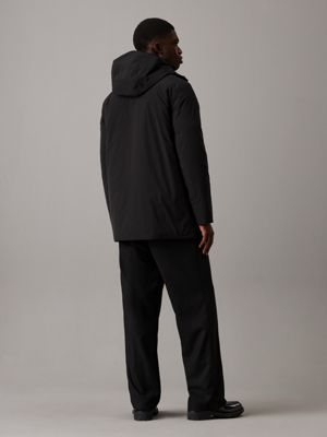 ck black technical parka for men calvin klein