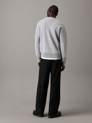 black plooibroek met wijde pijpen voor heren - calvin klein