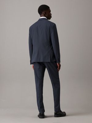 calvin navy slim structured blazer for men calvin klein