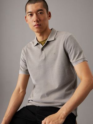 lizard oxford two tone polo shirt for men calvin klein