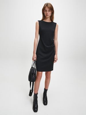 calvin klein black scuba dress
