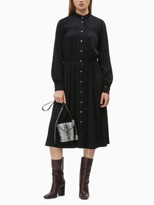 calvin klein black lace dress