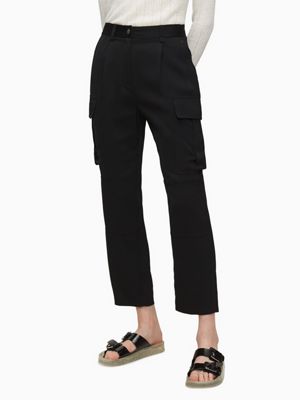 satin cargo pants womens