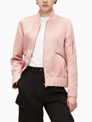 calvin klein pink leather jacket