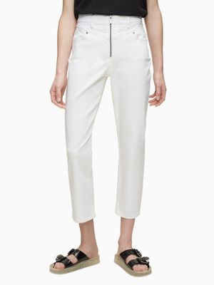 CALVIN WHITE High Rise Straight Enkellange Jeans undefined dames Calvin Klein
