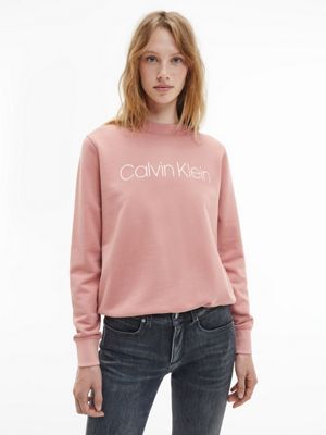 calvin klein women's pink sweatshirt