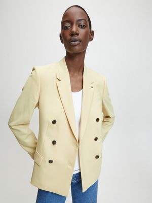 calvin klein yellow blazer