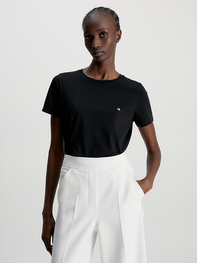 CK Black T-Shirt En Coton Bio undefined femmes Calvin Klein
