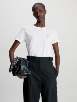 BRIGHT WHITE Organic Cotton T-Shirt undefined women Calvin Klein
