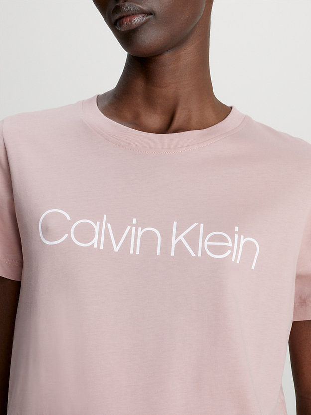 MUTED PINK T-shirt z logo z bawełny organicznej dla Kobiety CALVIN KLEIN