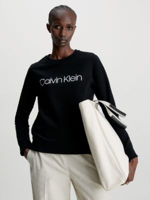 CALVIN KLEIN Womens Graphic Sweatshirt Jumper UK 10 Small Pink Cotton, Vintage & Second-Hand Clothing Online