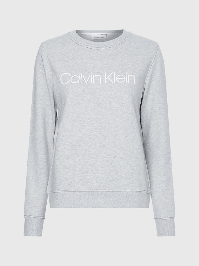 grey sweatshirt met logo voor dames - calvin klein