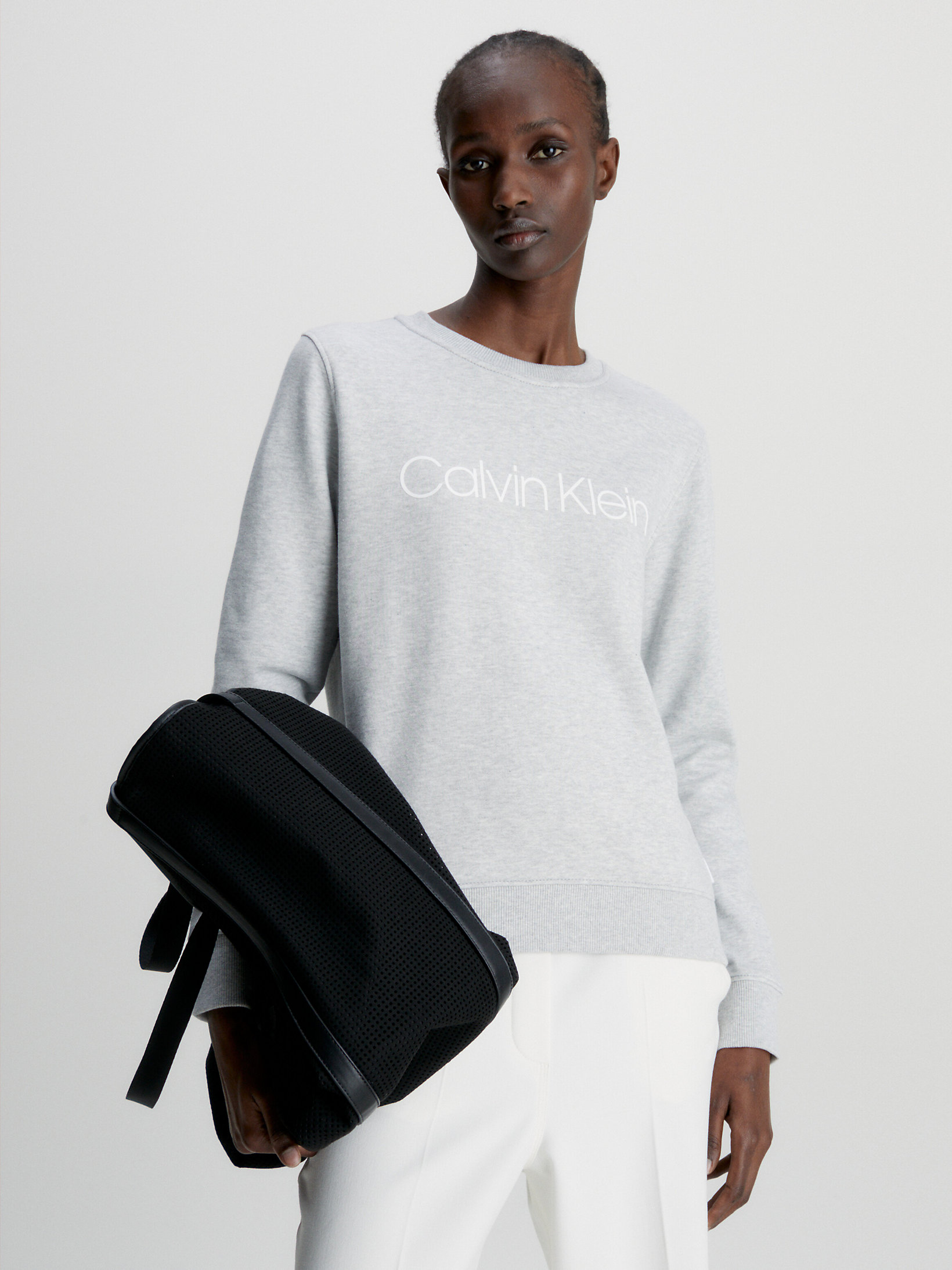 Light Grey Heather Logo Sweatshirt undefined women Calvin Klein
