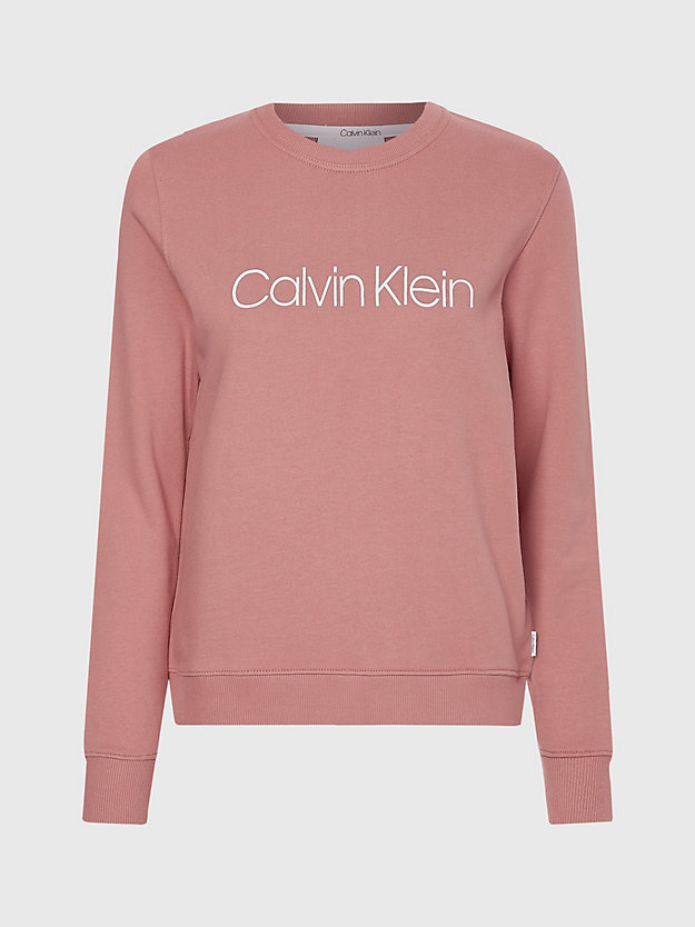 muted pink logo sweatshirt for women calvin klein