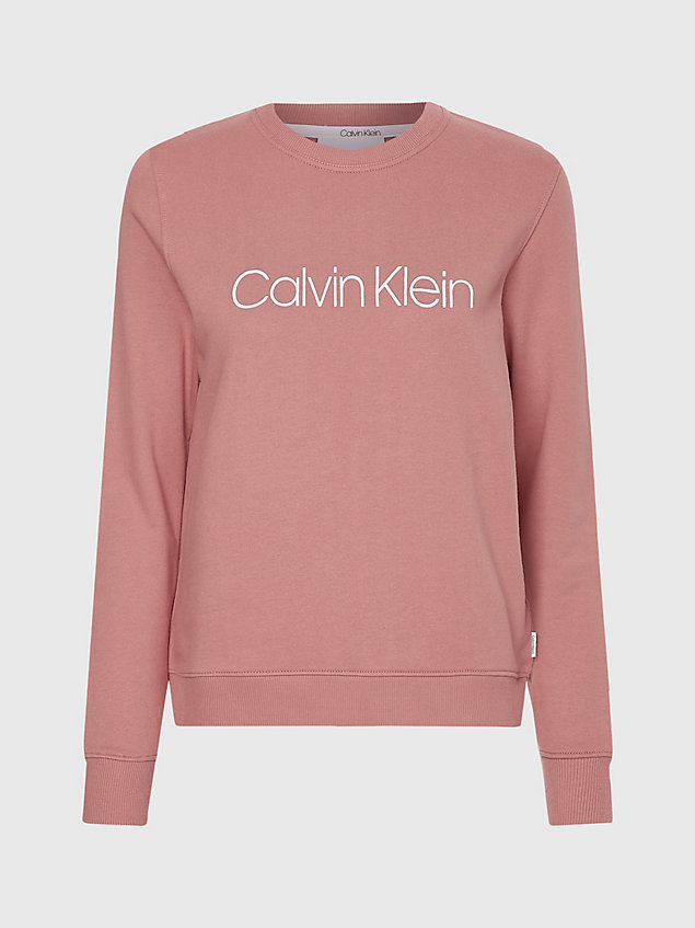 pink logo sweatshirt for women calvin klein