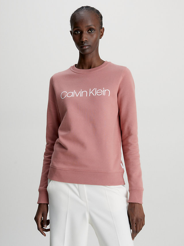Muted Pink Sweat-Shirt Avec Logo undefined femmes Calvin Klein