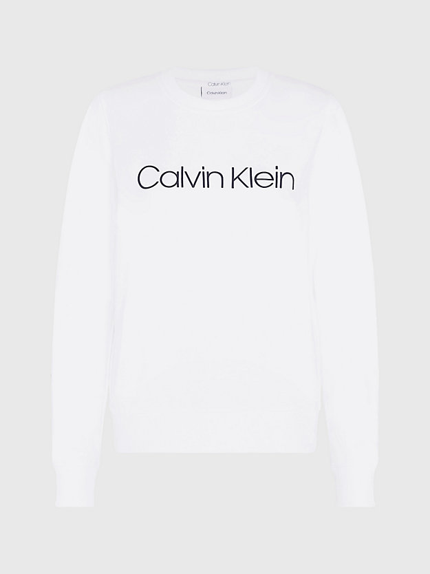 BRIGHT WHITE Sudadera con logo de mujer CALVIN KLEIN