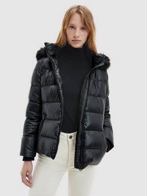 calvin klein hooded down jacket