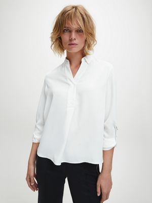 camisa blanca mujer calvin klein