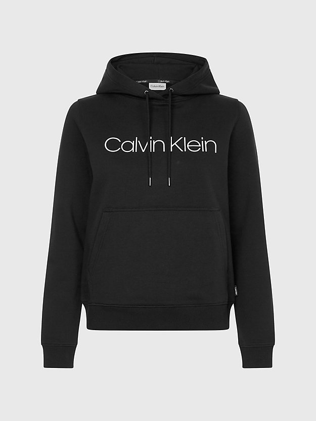 CK BLACK Bawełniana bluza z kapturem z logo dla Kobiety CALVIN KLEIN
