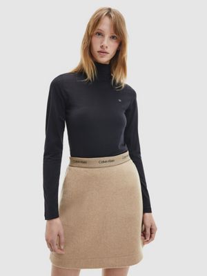 Rollkragen Top Aus Bio Baumwolle Calvin Klein Kk2861beh