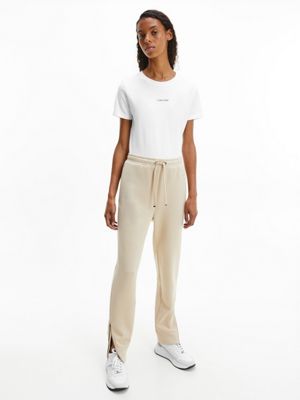 BRIGHT WHITE T-shirt z bawełny dla Kobiety CALVIN KLEIN