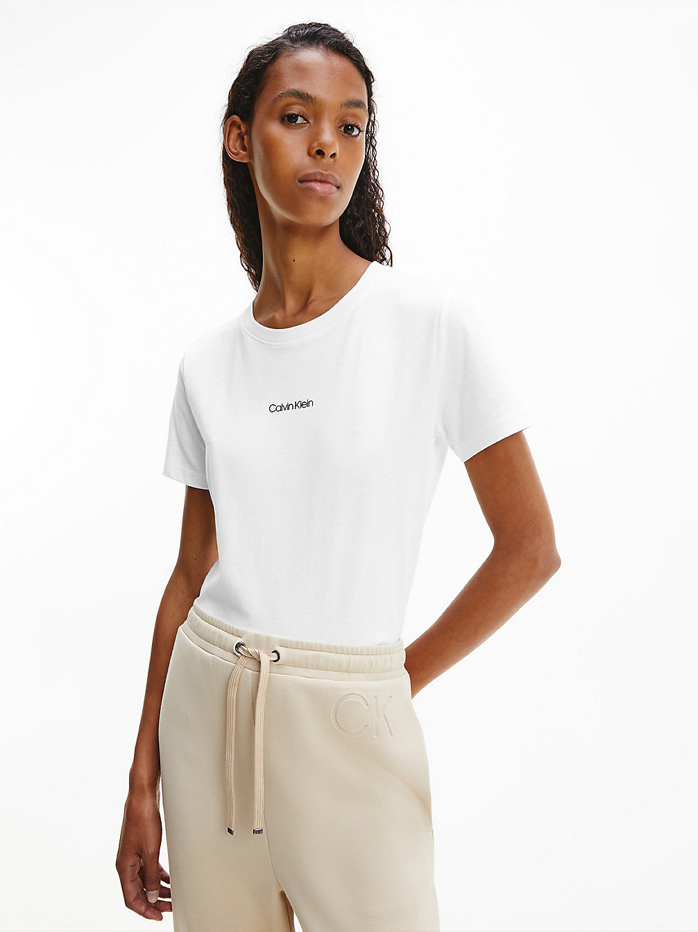 BRIGHT WHITE Baumwoll-T-Shirt undefined Damen Calvin Klein
