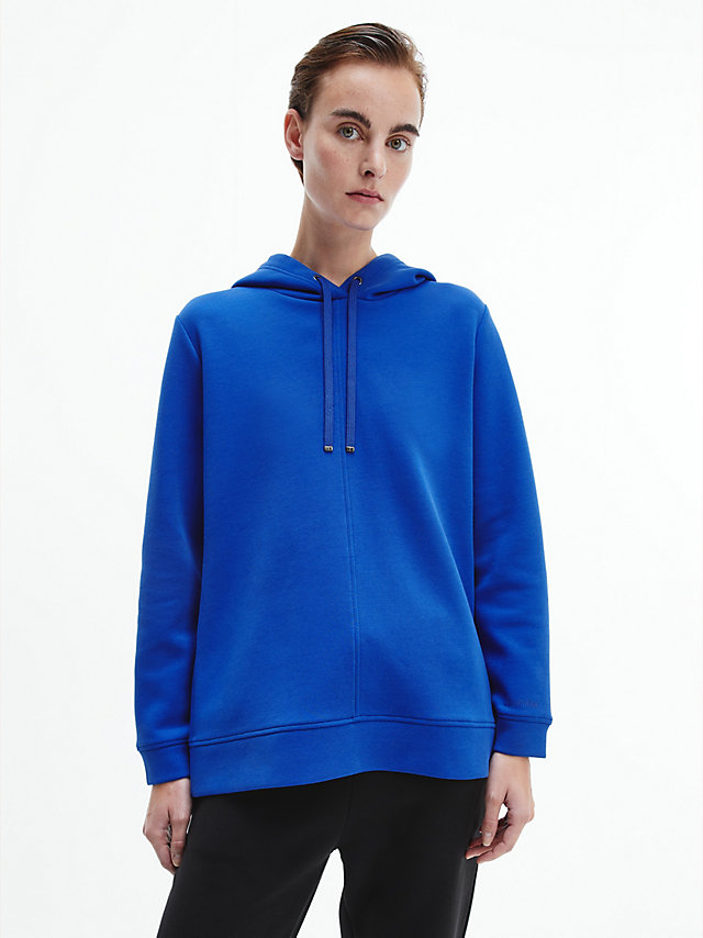 Mid Azure Blue Long Hoodie undefined women Calvin Klein