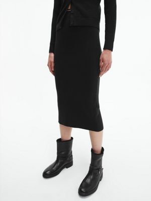 Calvin Klein Women's Midi A Line Skirt White Size Large