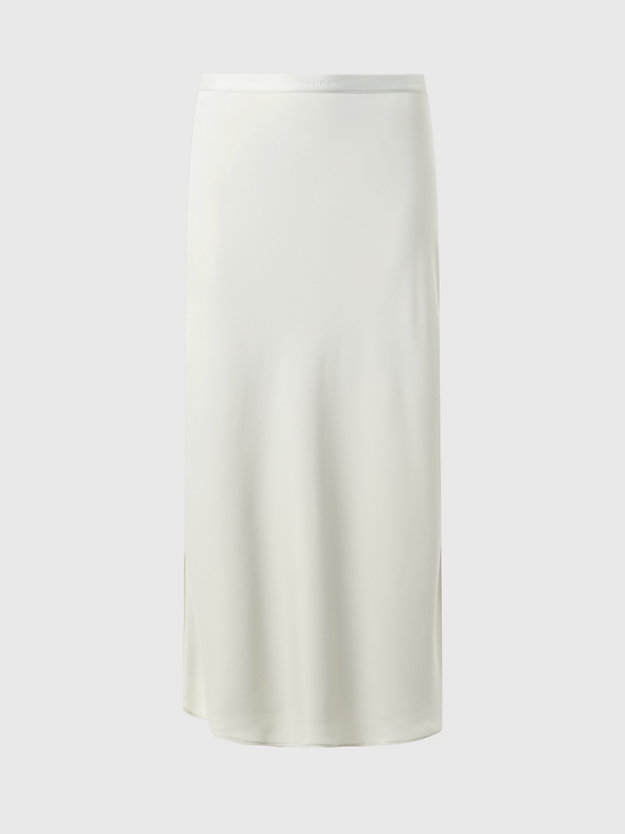 vintage ivory slim crepe midi skirt for women calvin klein