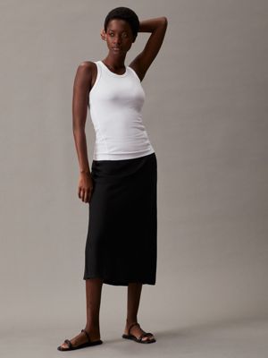 Black Skirt REPEAT LOGO MIDI HWK SKIRT Calvin Klein, Women Skirts