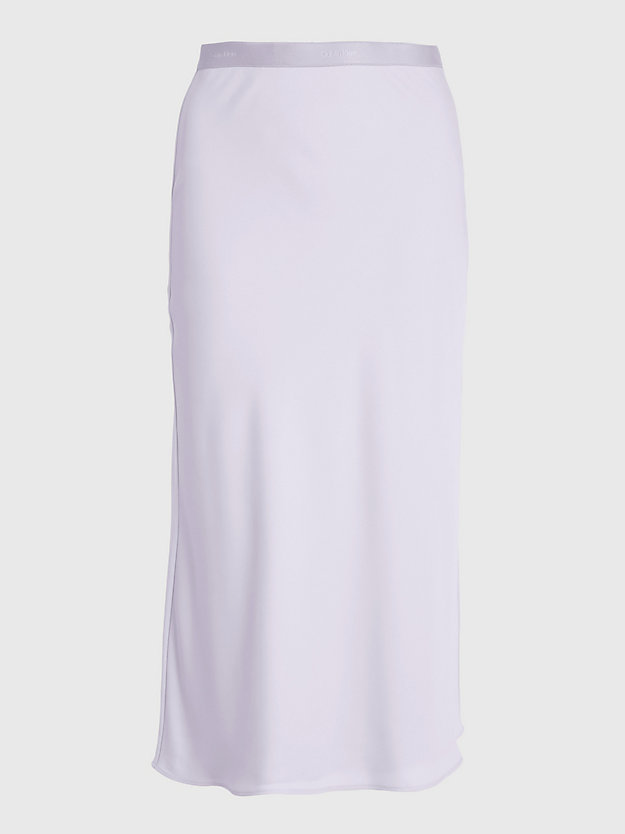 silver gray slim crepe midi skirt for women calvin klein
