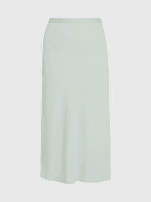 morning frost slim crepe midi skirt for women calvin klein