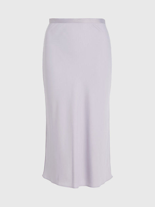 falda midi de crepé slim purple de mujer calvin klein