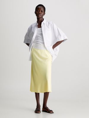 Silk crepe midi clearance skirt