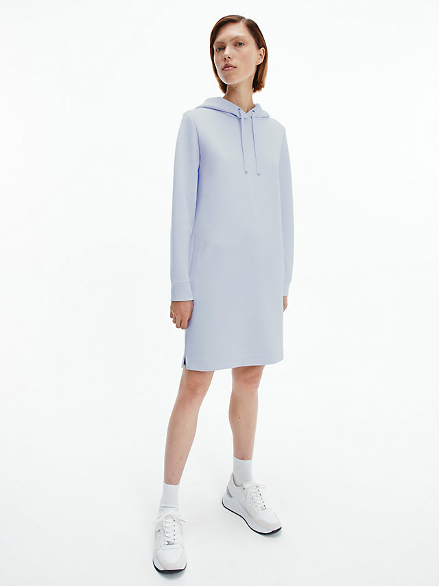 Sweet Blue Hooded Sweatshirt Dress undefined women Calvin Klein