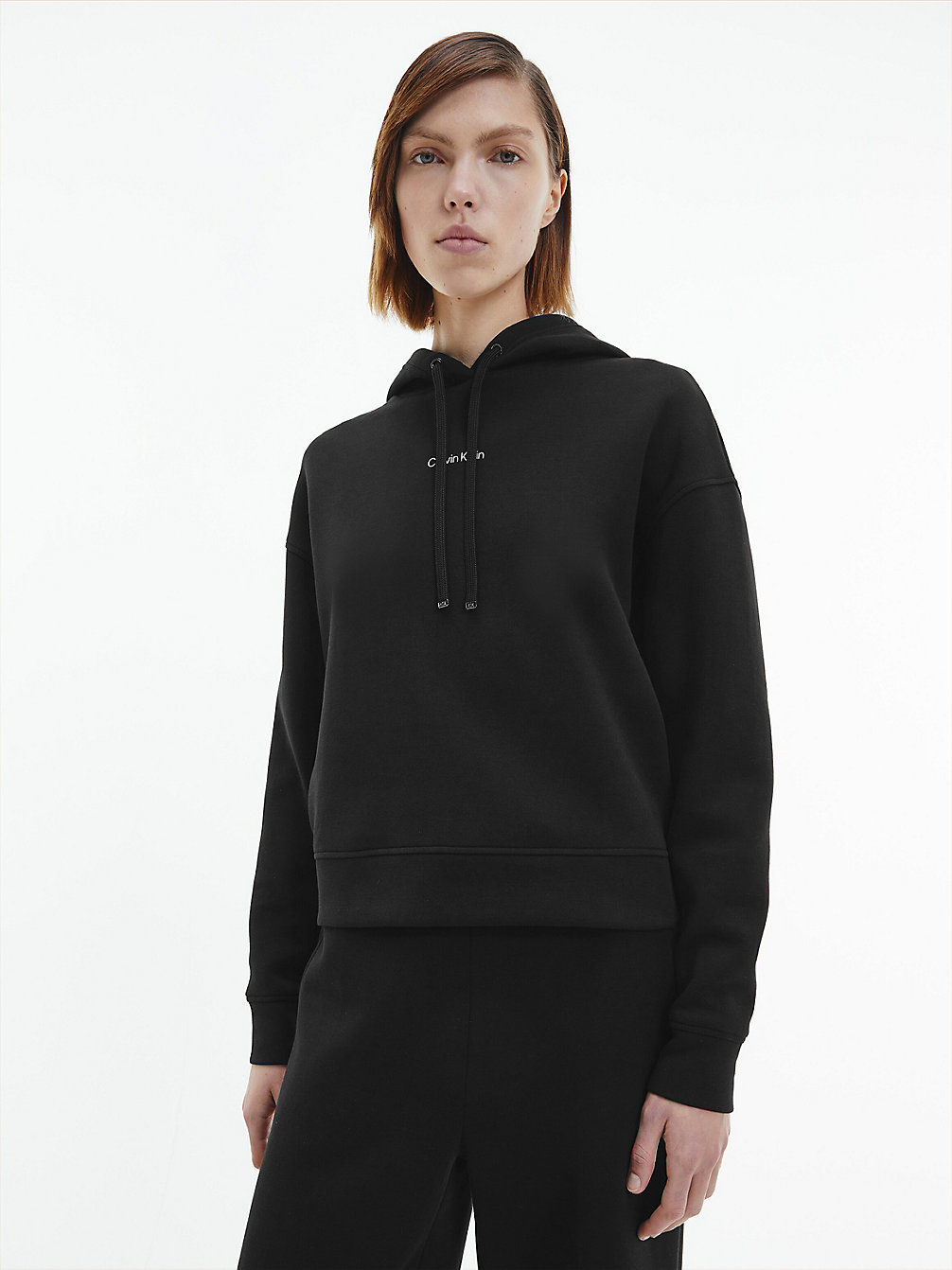 CK BLACK Sweat-Shirt À Capuche En Coton Bio undefined femmes Calvin Klein