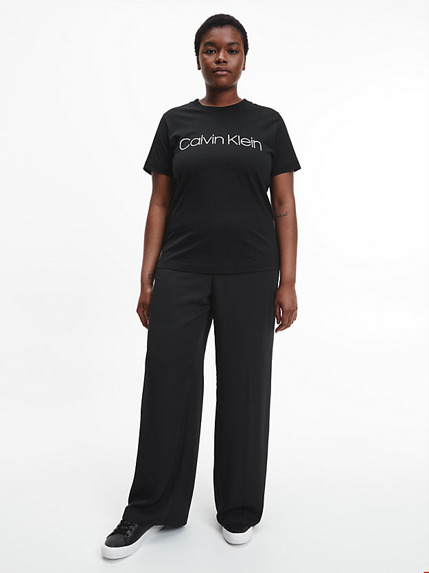 CK BLACK T-shirt z bawełny organicznej plus size dla Kobiety CALVIN KLEIN