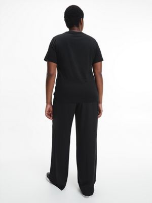 CK BLACK Plus Size Organic Cotton T-shirt for women CALVIN KLEIN