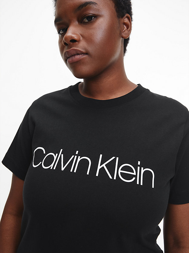 CK BLACK Plus Size Organic Cotton T-shirt for women CALVIN KLEIN