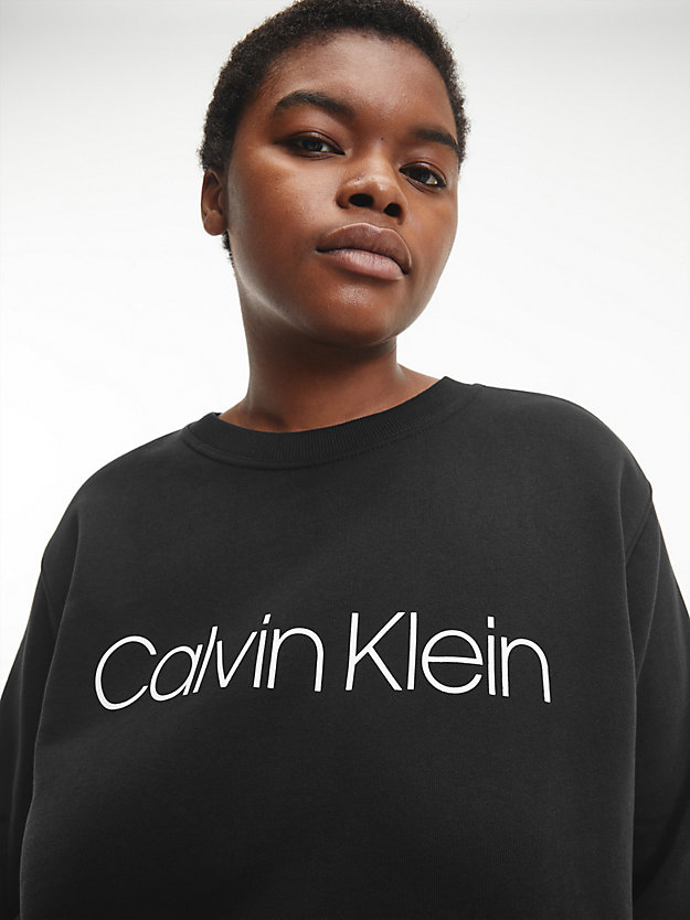 CK BLACK Sudadera de talla grande con logo de mujer CALVIN KLEIN