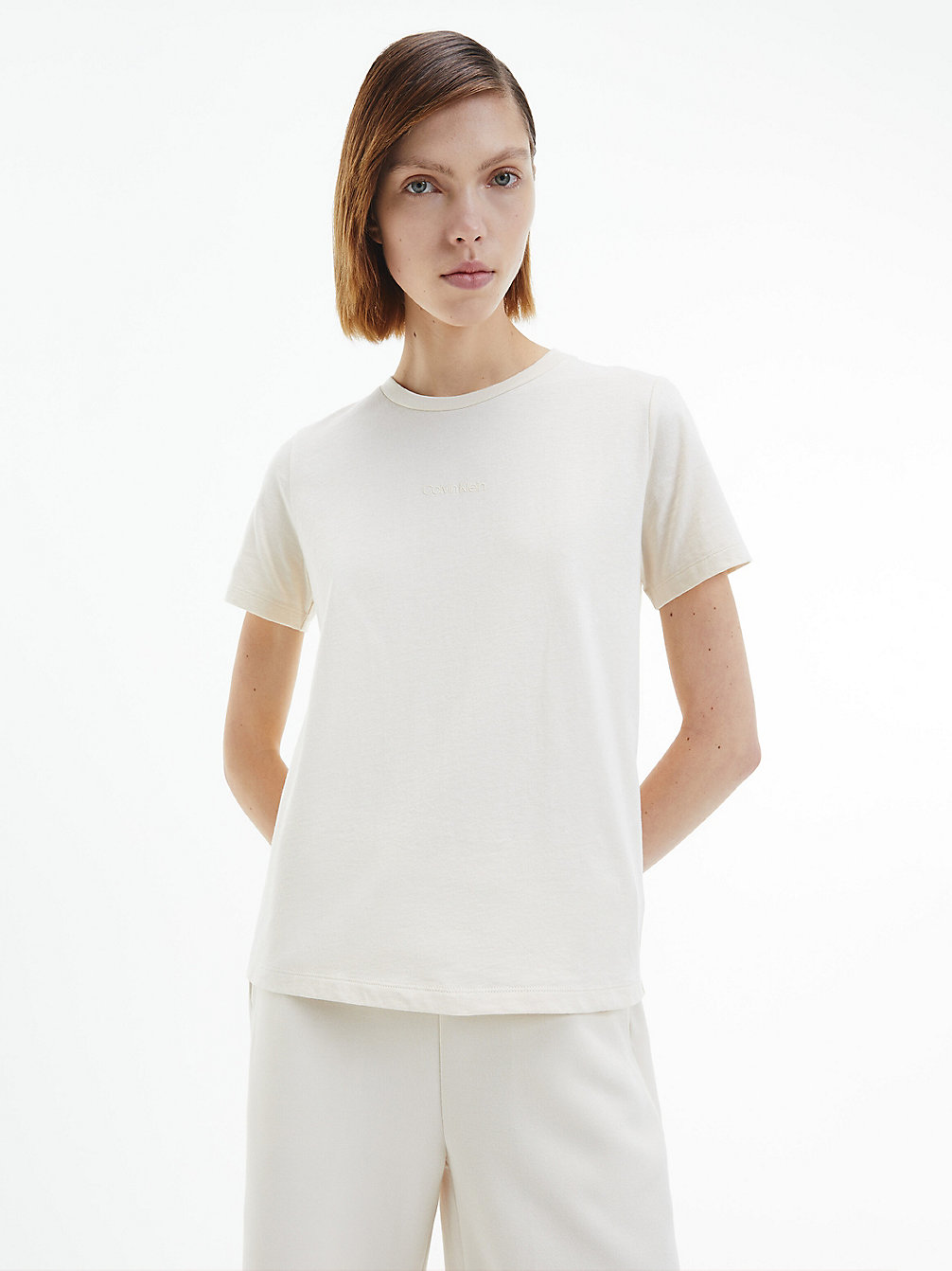 T-Shirt In Cotone Biologico > MUSLIN > undefined donna > Calvin Klein
