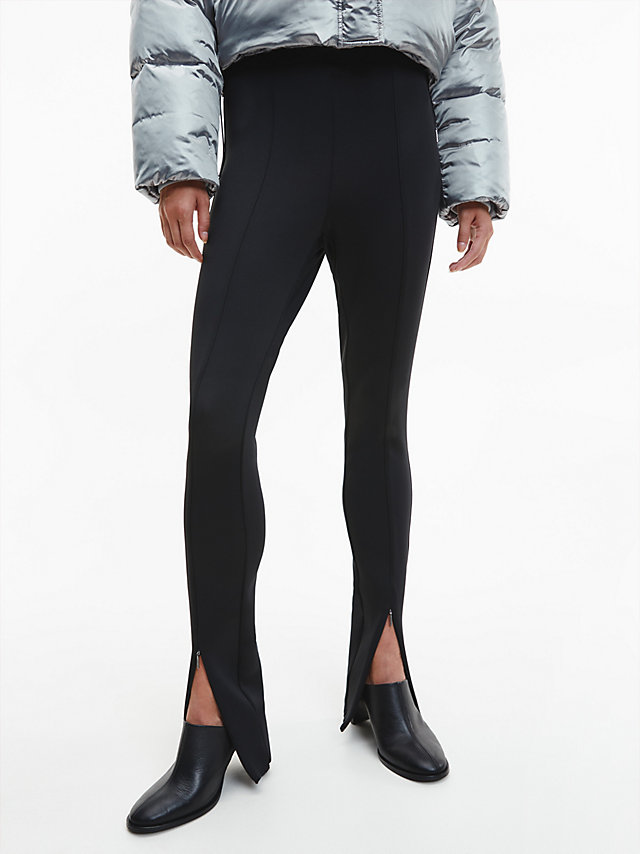 CK Black Recycled Zip Cuff Leggings undefined women Calvin Klein