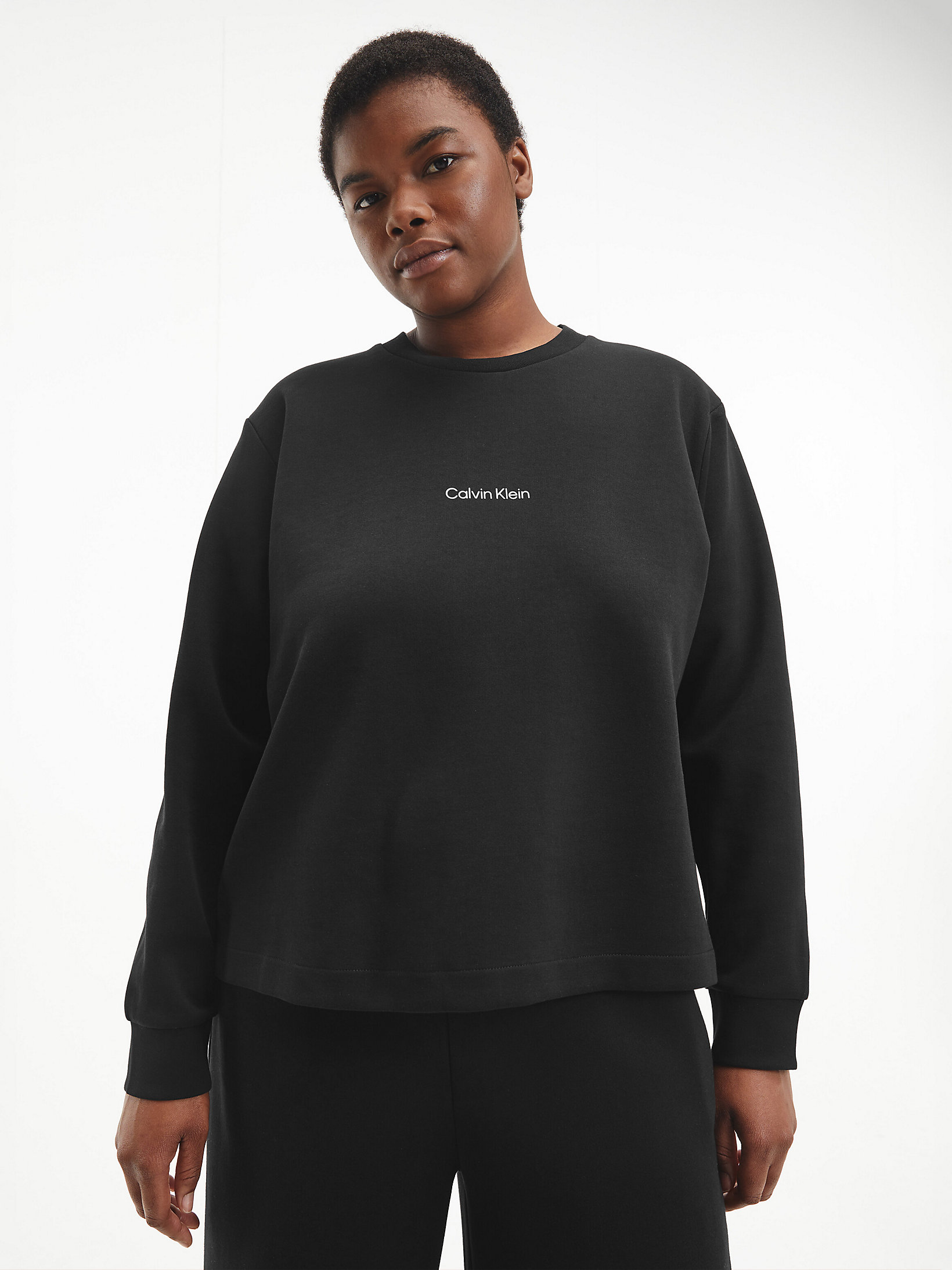 CK Black Plus Size Organic Cotton Sweatshirt undefined women Calvin Klein