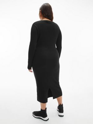 CK BLACK Dzianinowa sukienka plus size dla Kobiety CALVIN KLEIN