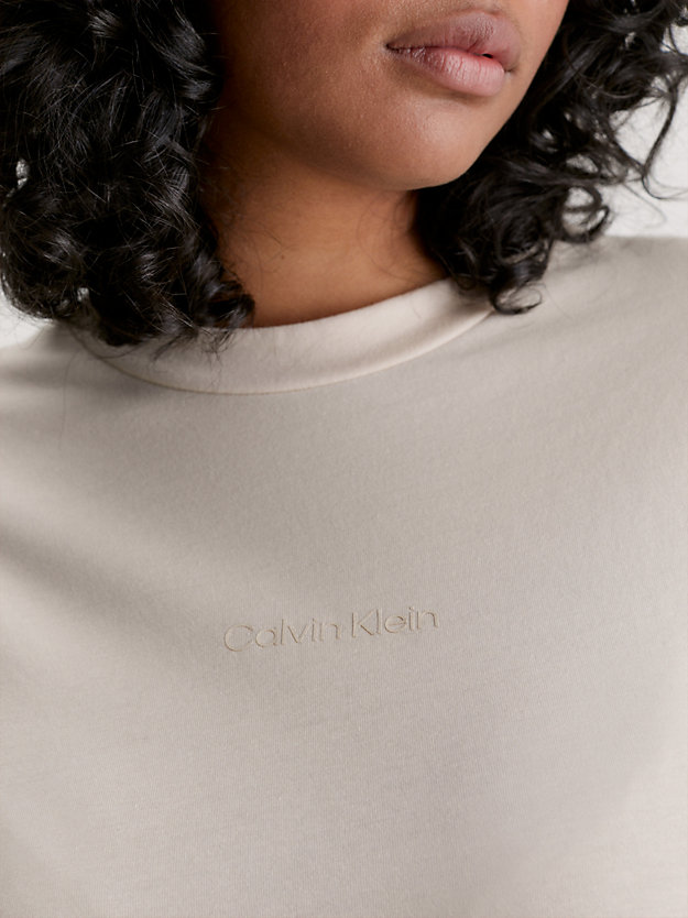 TUSCAN BEIGE Plus Size Organic Cotton T-shirt for women CALVIN KLEIN