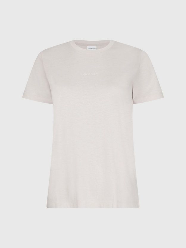 TUSCAN BEIGE T-shirt grande taille en coton bio for femmes CALVIN KLEIN