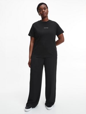 CK BLACK T-Shirt aus Bio-Baumwolle in großen Größen für Damen CALVIN KLEIN