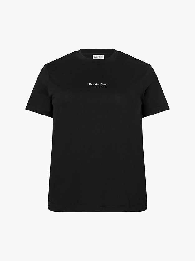 ck black plus size organic cotton t-shirt for women calvin klein